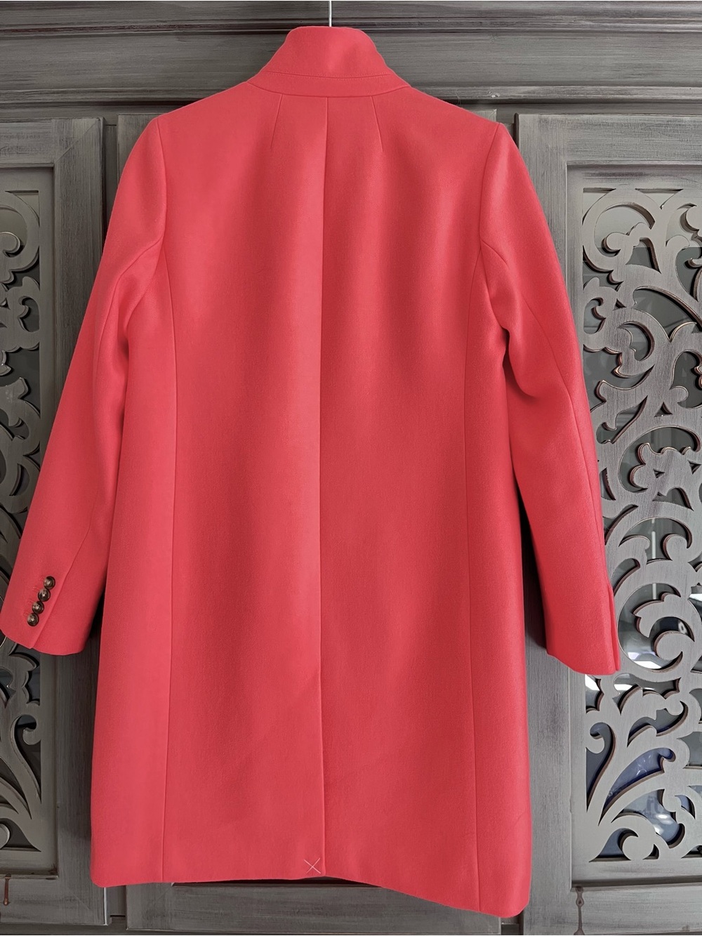NWT J.Crew Regent Topcoat Coral Poppy * - Picture 4 of 11
